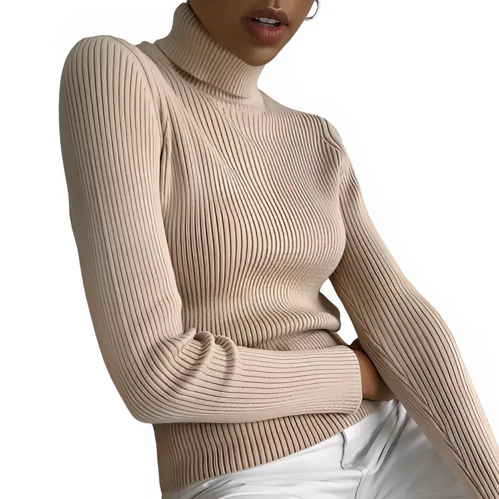 Autumn Turtleneck Knit Sweater for Women