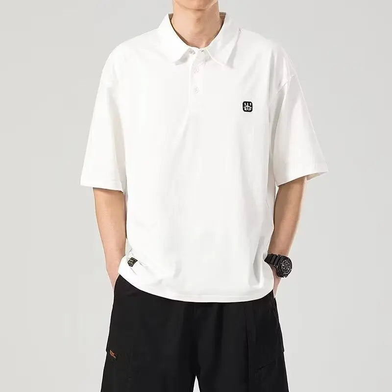 Summer Minimalist Lapel Top Polo Shirt