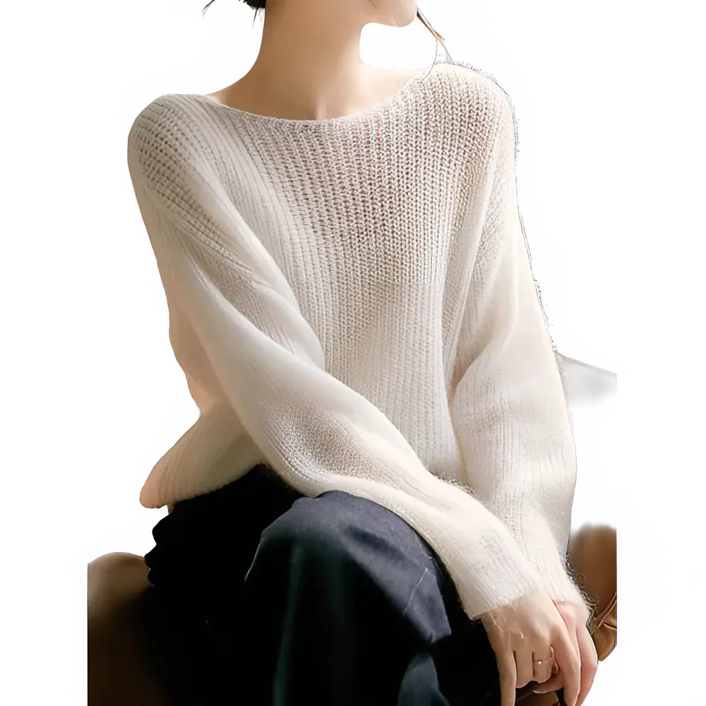 Luxurious See-Through Cashmere Sweater