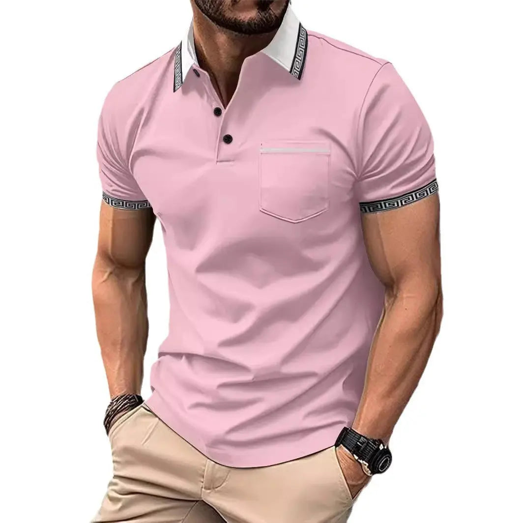 Polo Shirt Button Pocket Men's Sports Polo Shirt