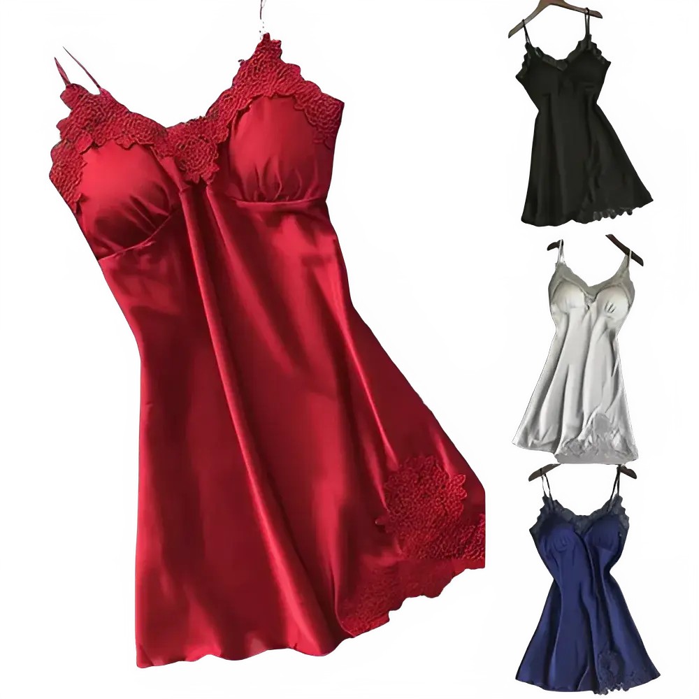 Lace Patchwork Women's Nightgown Set