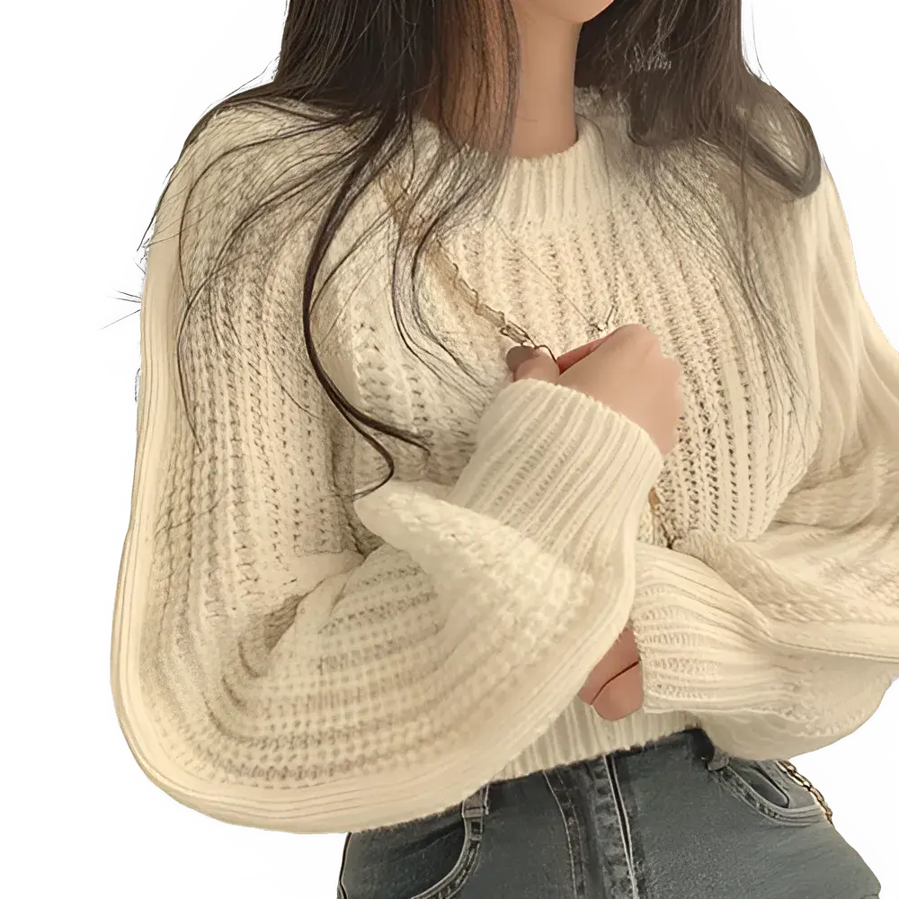 Chic Vintage Harajuku Lantern Sleeve Sweater