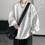 Factory Direct Supply Round Neck Hoodless Sweatshirt Men INS Autumn WinterStreet Style Loose Casual Fleece Lined Thick Outerwear eprolo