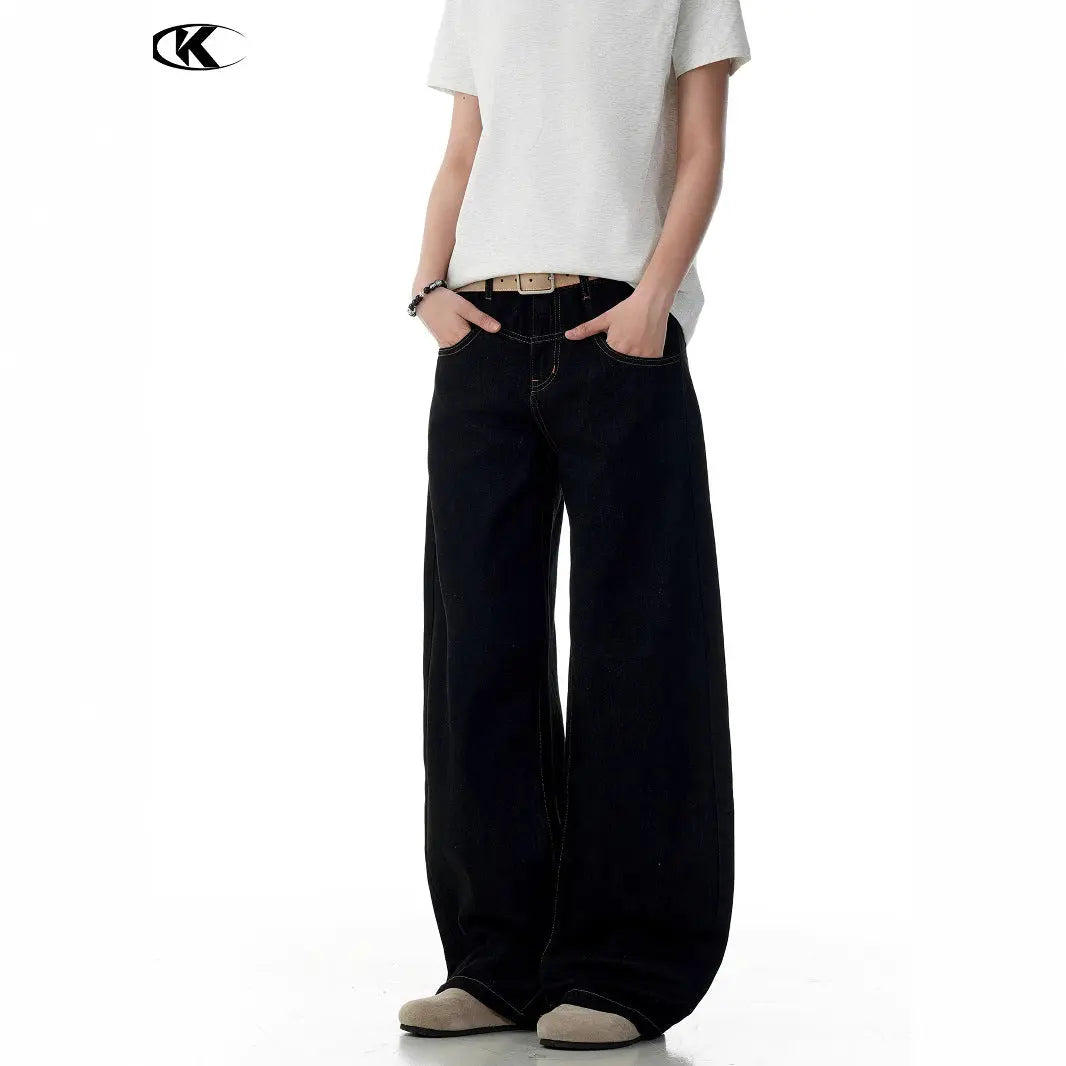 Jeans for Men and Women Retro Slimming Banana Fit Wide Leg Casual Long Pants eprolo