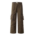 Multiple Pockets for Men and Women Slimming Straight Leg Casual Trousers Markonline