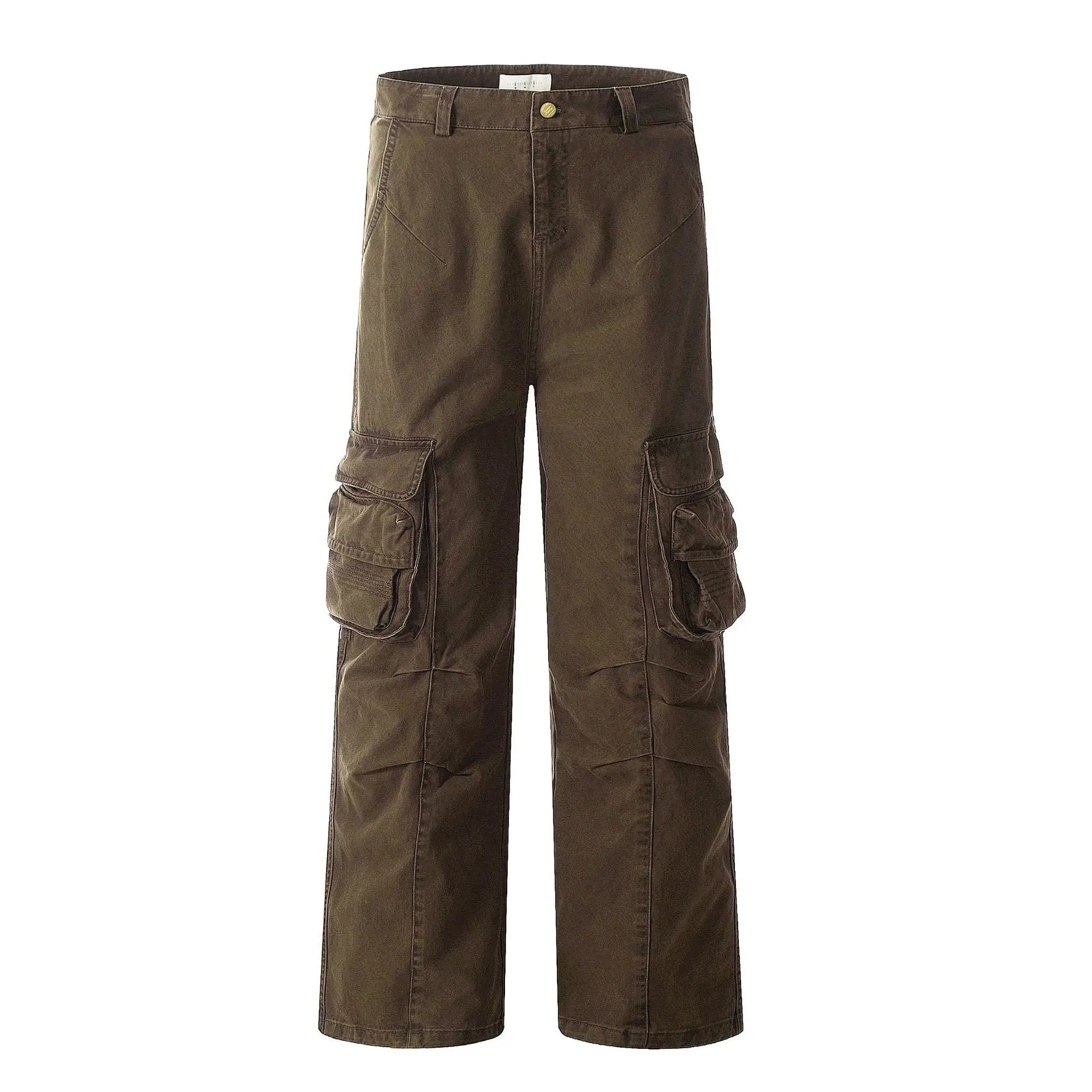 Multiple Pockets for Men and Women Slimming Straight Leg Casual Trousers Markonline