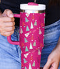 Rose Red Cartoon Christmas Tree Printed Thermos Cup 40oz Dear-Lover Dropshipping