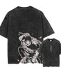 Anime Printed Streetwear Vintage Washed T-shirt Men Harajuku Markonline