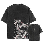 Anime Printed Streetwear Vintage Washed T-shirt Men Harajuku Markonline