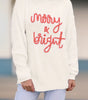 White Striped Merry Bright Letter Christmas Sweater Dear-Lover Dropshipping