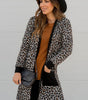 Black Leopard Patched Pocket Open Front Cardigan Dear-Lover Dropshipping