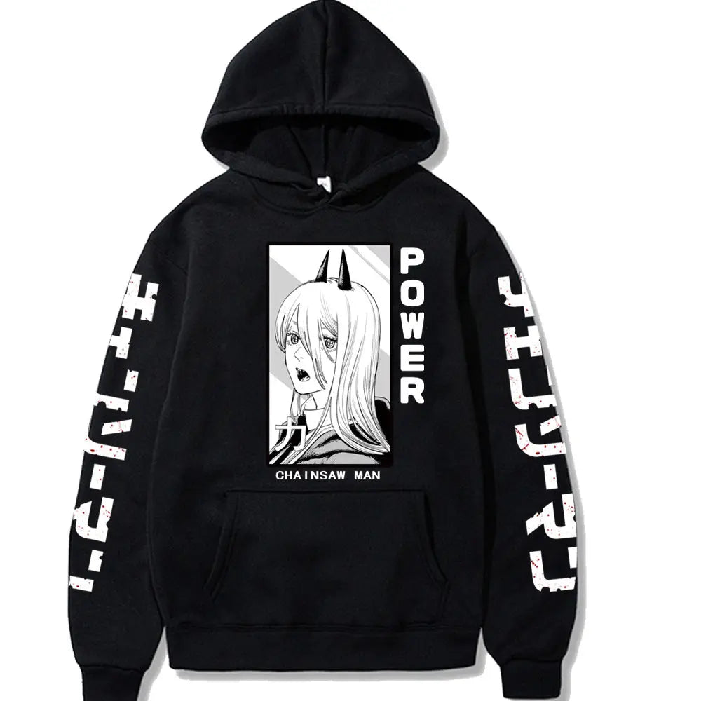 Chainsaw Man Printed Hooded Sweatshirt Markonline