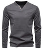 V-neck long sleeved T-shirt for men Markonline