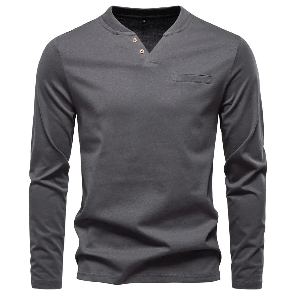 V-neck long sleeved T-shirt for men Markonline