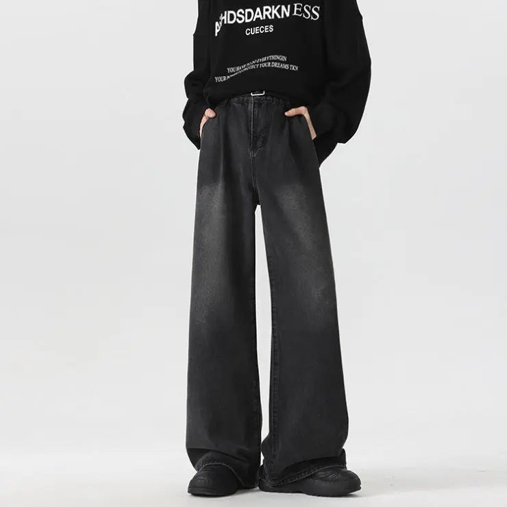 Retro wide leg jeans for men and women