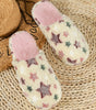 Beige Star Pattern Plush Home Slippers Dear-Lover Dropshipping