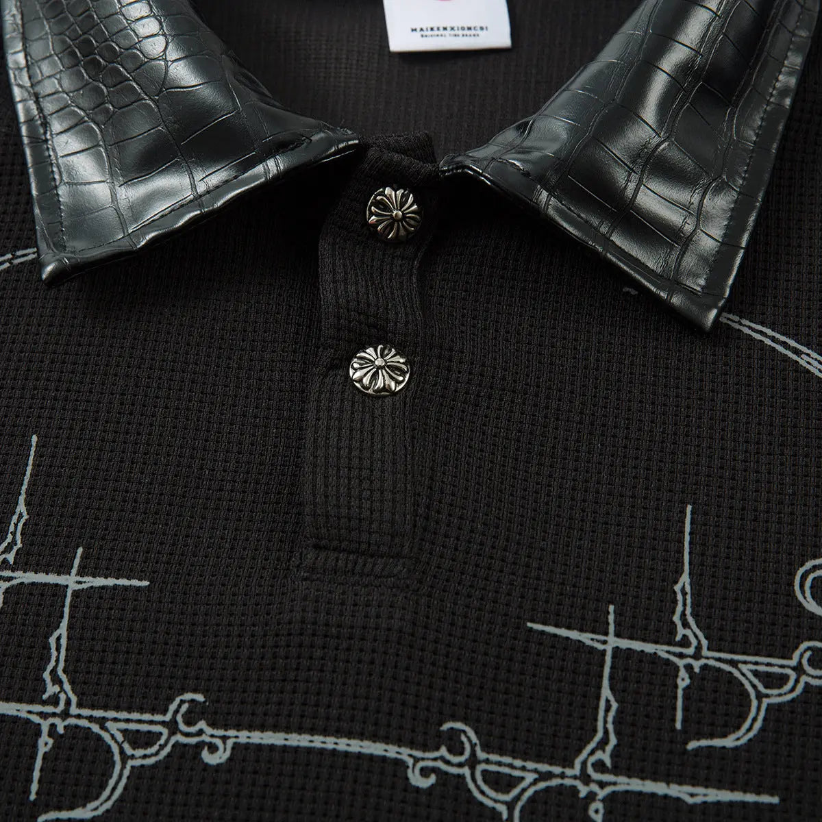 Retro dark fake two polo shirts with a collar T-shirt Markonline