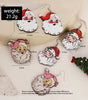 White 3 Pairs Christmas Santa Clause Pendant Hook Earrings Dear-Lover Dropshipping