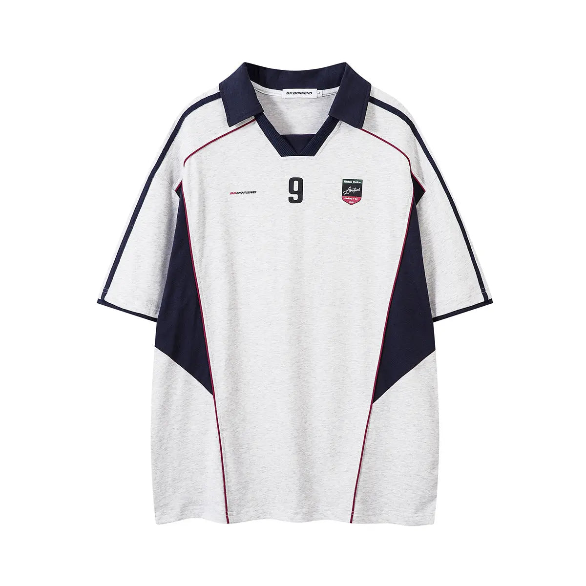 Polo collar sports shirt with stitching and short sleeved T-shirt Markonline