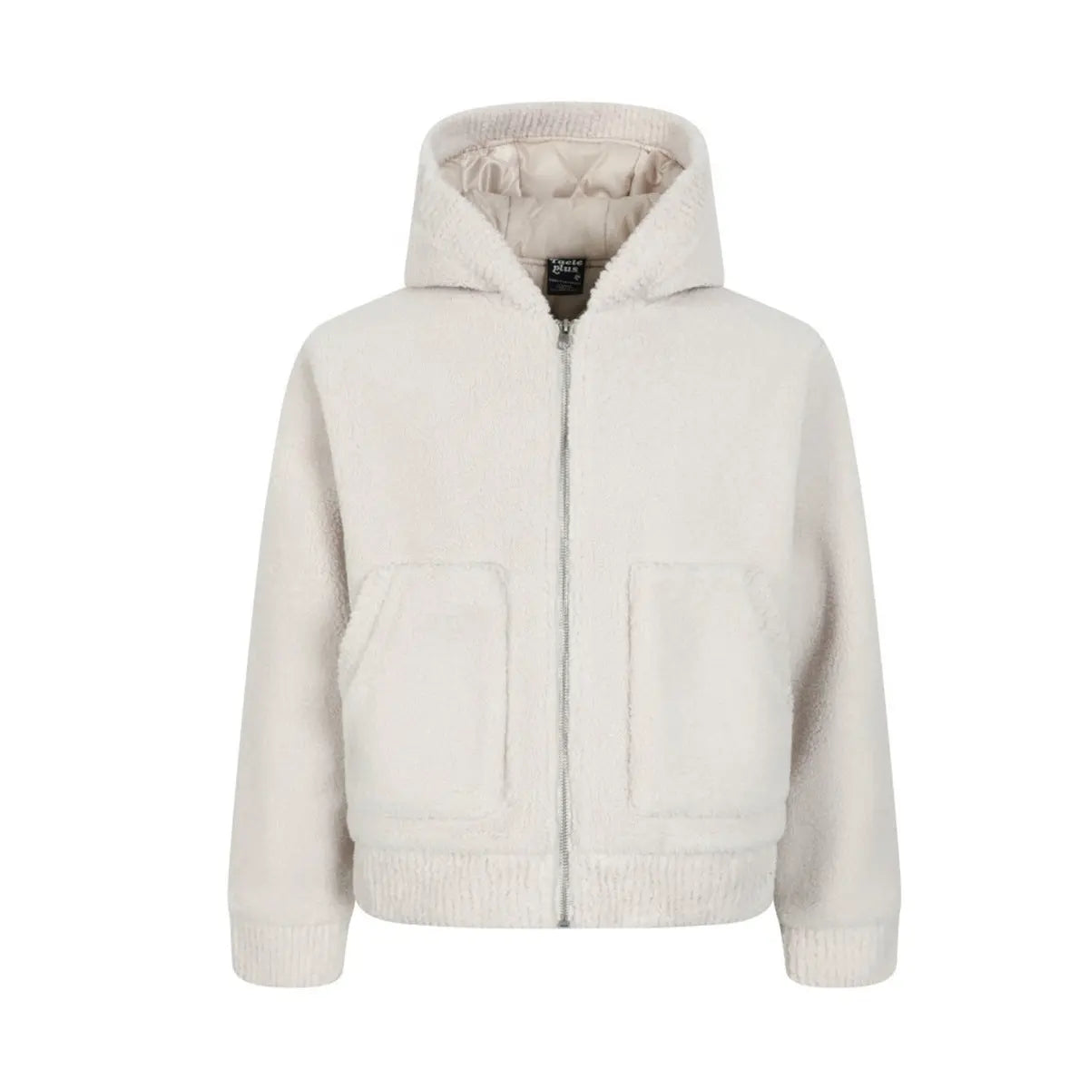 Lamb wool and velvet cotton coat hooded jacket