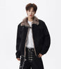 Retro Shearling Lapel Coat for Men Winter Fleece-Lined Thick Warm Loose Suede Motorcycle Style Cotton Jacket Markonline