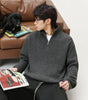 Half zip stand up collar sweater for men Markonline