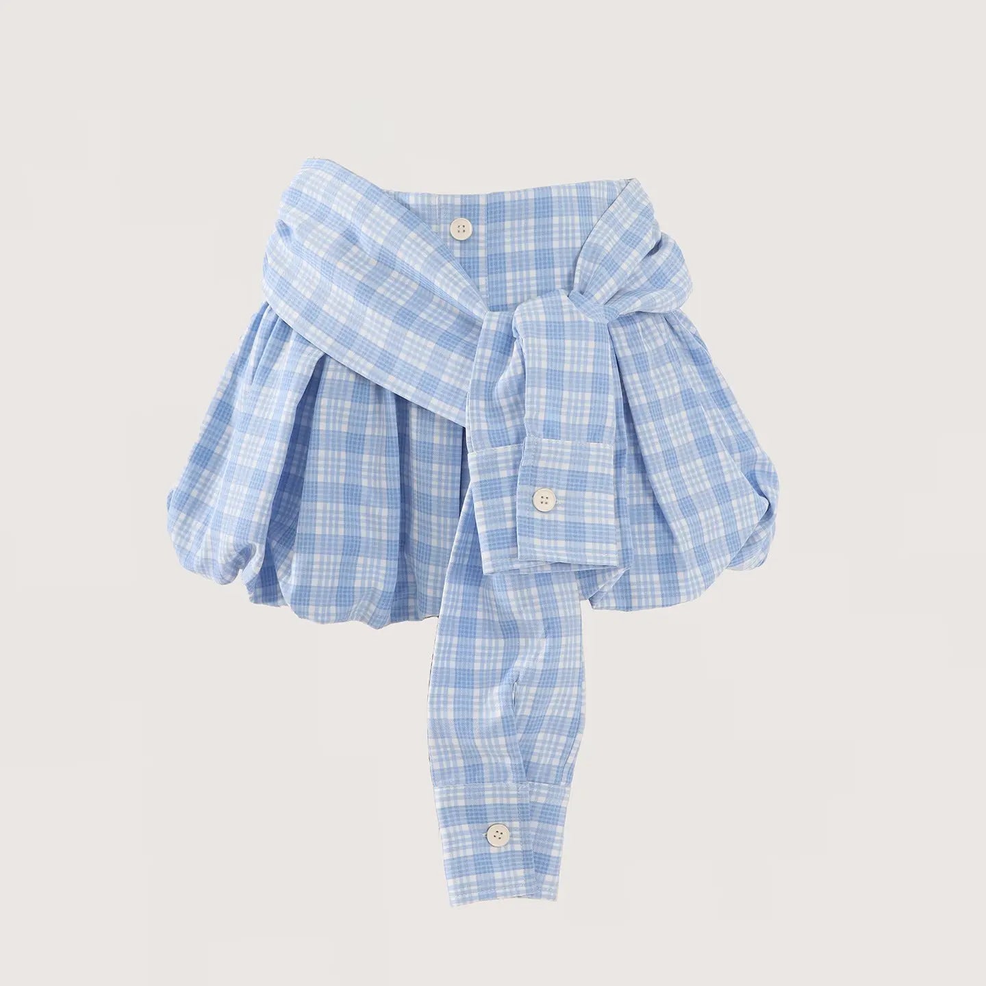 Women's Blue Plaid Skirt Summer Short Skirt for Petite Women