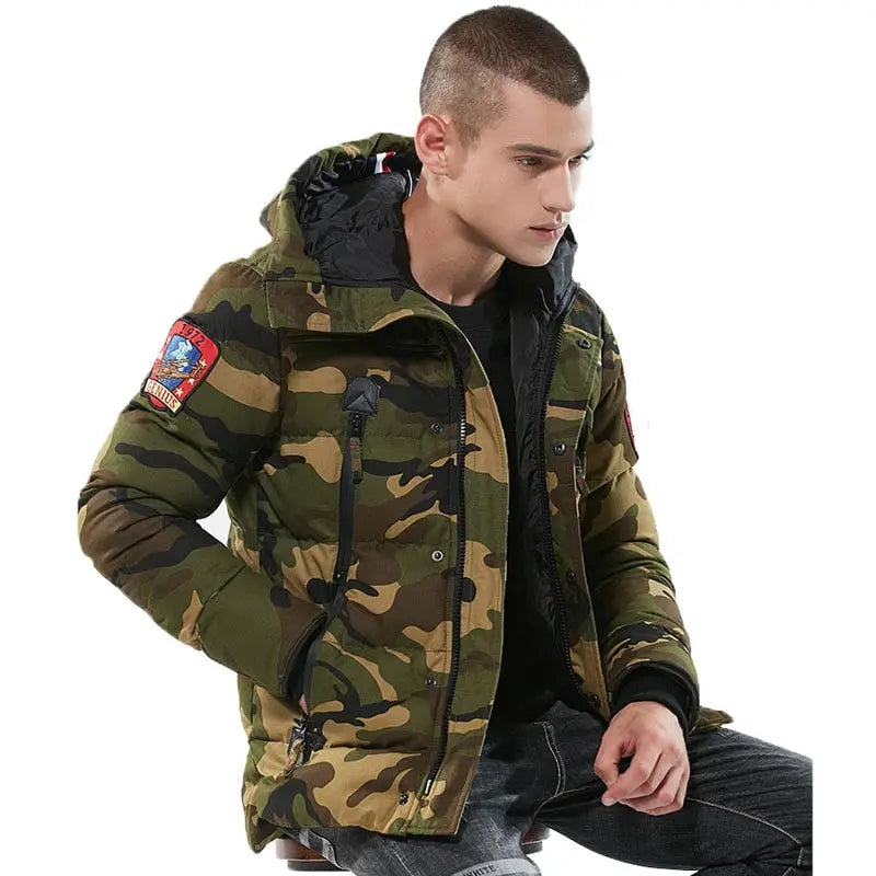 Hot Sale Winter Jacket Men Thicken Cotton Camouflage Parka Hiphop Chaquetas Hombre Mens Casual Streetwear Outerwear Hooded Coats Markonline