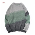 Gradient color loose knit sweater for men and women Markonline