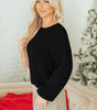 Black Bow Backless Bubble Sleeve Sweater Dear-Lover Dropshipping