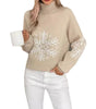 High Collar Christmas Sweaters Women's Clothing Markonline