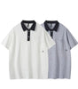 Pocket decoration contrasting collar polo shirt men's short sleeved shirt Markonline