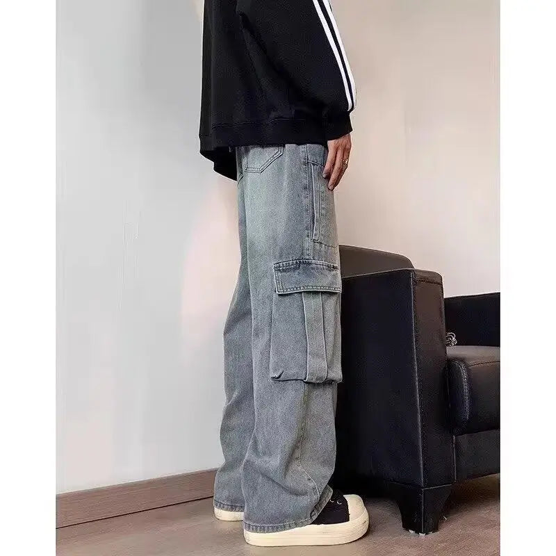 Wide leg workwear jeans for men in autumn Markonline