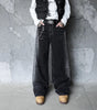 Vintage Washed Lightning Pattern Straight Leg Jeans Men High Quality Gradient Trendy Brand Wide Leg Pants Markonline