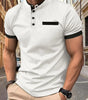 POLO Men's Checkered Stand Collar Polo Shirt Markonline