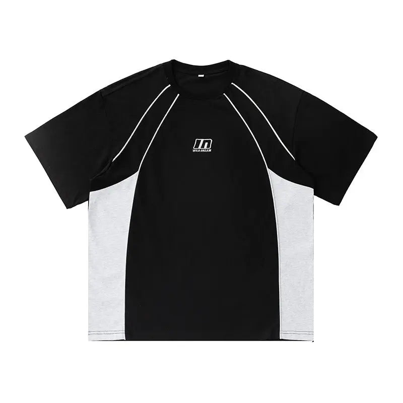 Embroidered short sleeved T-shirt for men