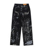 Graffiti washed denim jeans for men and women Markonline