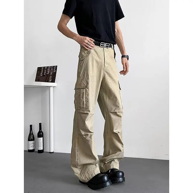 Wash pleated workwear casual pants for men in summer Markonline