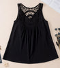Black Bohemian Crochet Patchwork Sleeveless Tunic Markonline