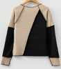 Multicolor Irregular Color Block Seaming Trim Rib Knit Top Dear-Lover Dropshipping