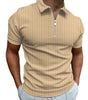 Polo shirt zipper striped men's polo shirt T-shirt Markonline
