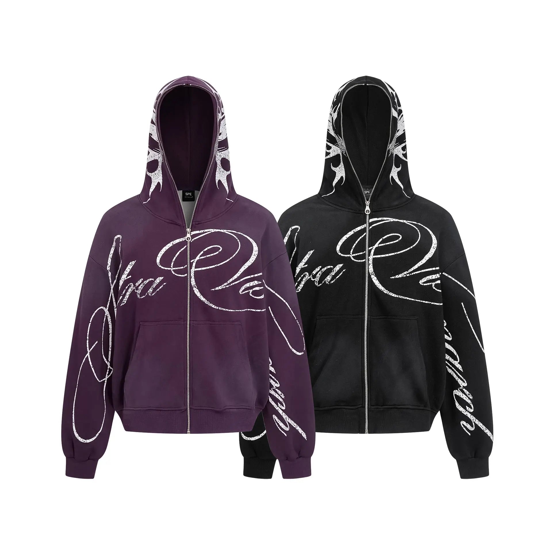 Graffiti cardigan zipper hoodie for men Markonline