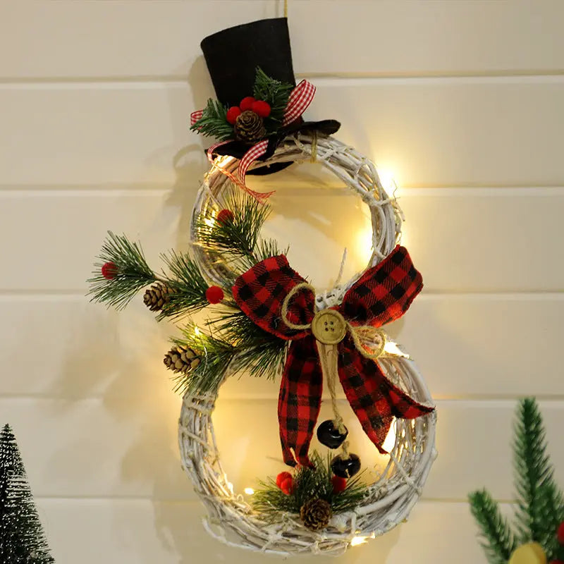 Christmas wreath pendant LED lights garland Markonline