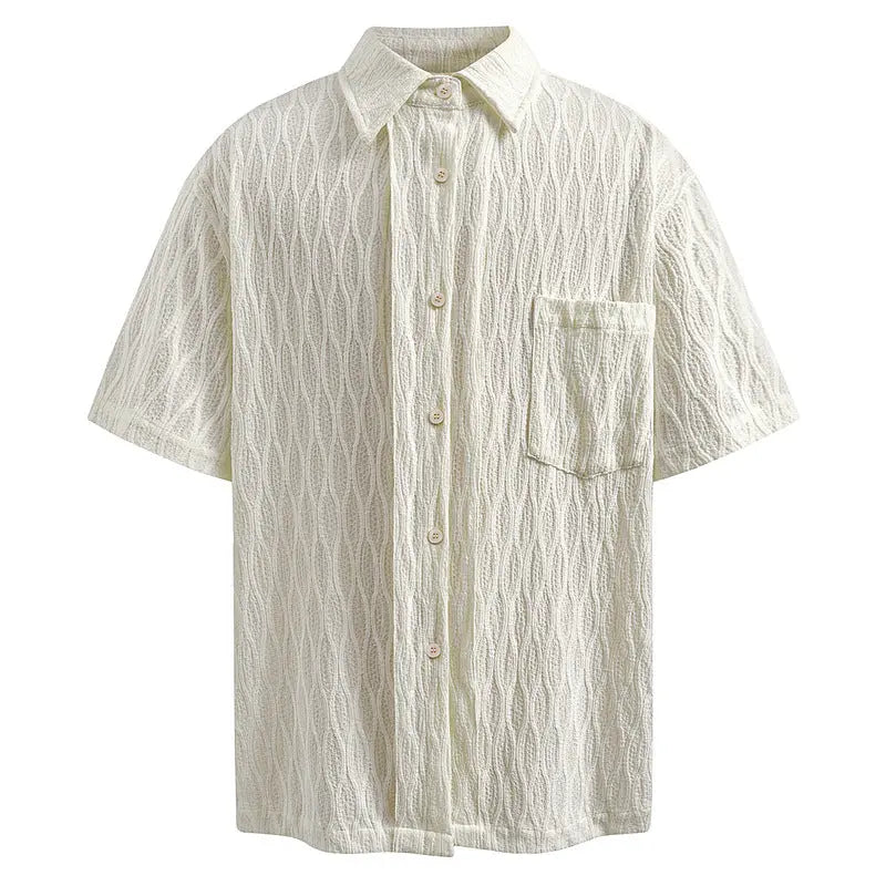 Short Sleeve Shirt Men's New Loose Polo Top with Unique Design Markonline