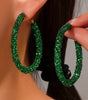 Dark Green St. Patricks Fashion Daring Sequin Loop Earrings Dear-Lover Dropshipping