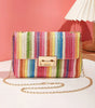 Multicolour Bohemian Woven Gold Chain Shoulder Bag Markonline