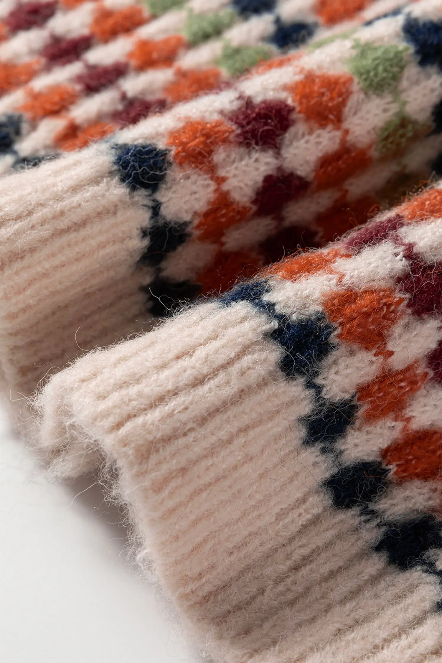 Multicolour Dotty Striped Pattern Knit Drop Shoulder Sweater Dear-Lover Dropshipping