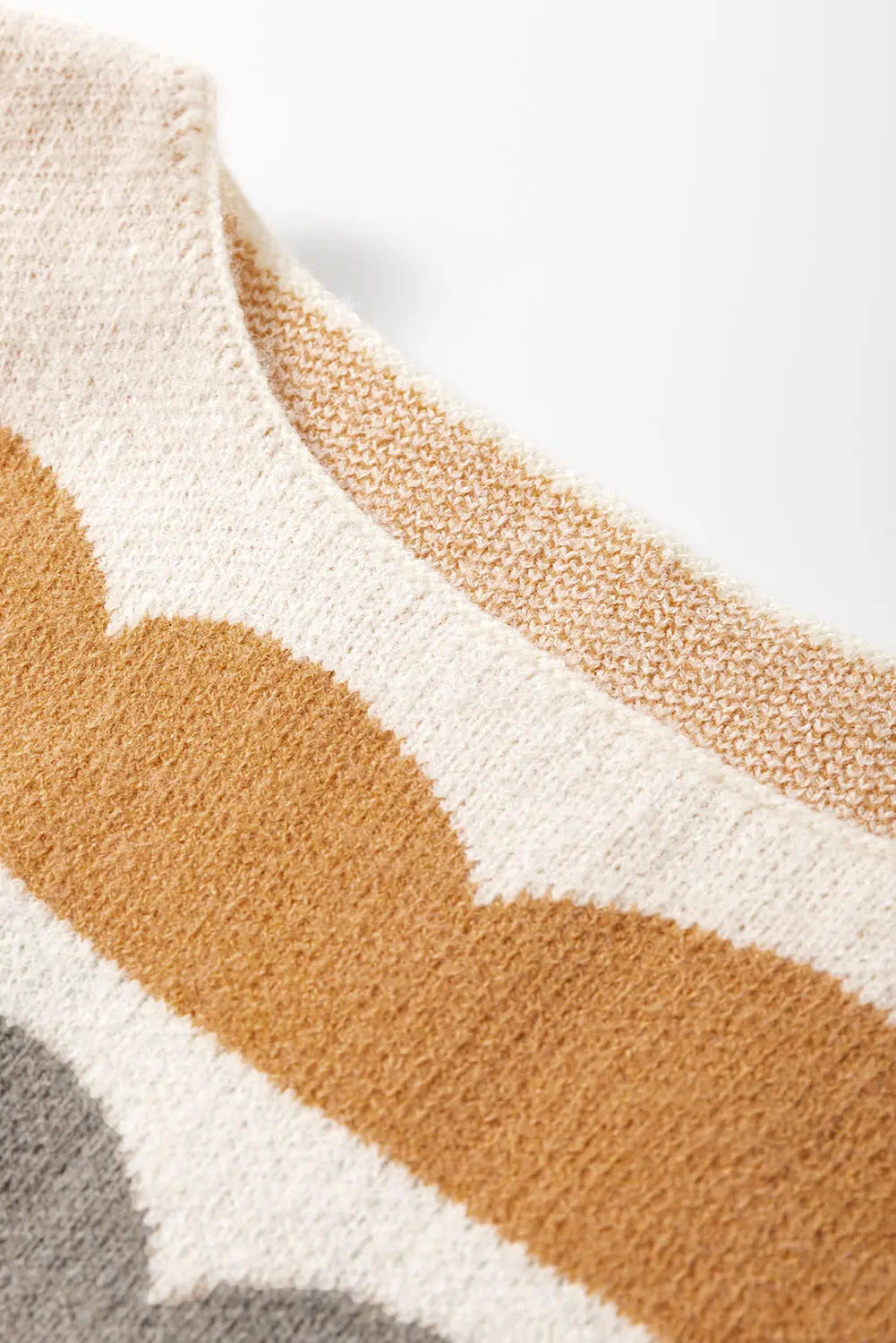 Yellow Wave Striped Balloon Sleeve Drop Shoulder Sweater Dear-Lover Dropshipping