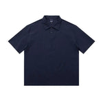 Solid color quick drying short sleeved men's polo shirt Markonline