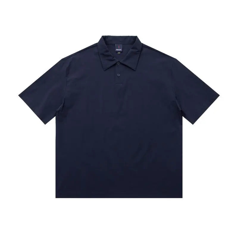 Solid color quick drying short sleeved men's polo shirt Markonline